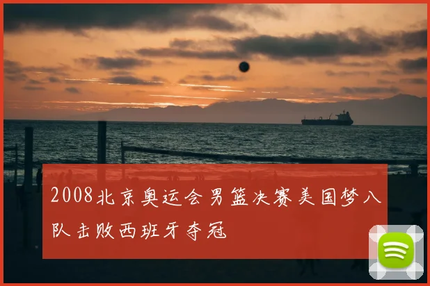 2008北京奥运会男篮决赛美国梦八队击败西班牙夺冠
